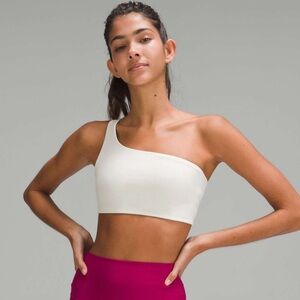 Lululemon Ribbed Nulu Asymmetrical Yoga Bra *Light Support, A/B Cup
Bone